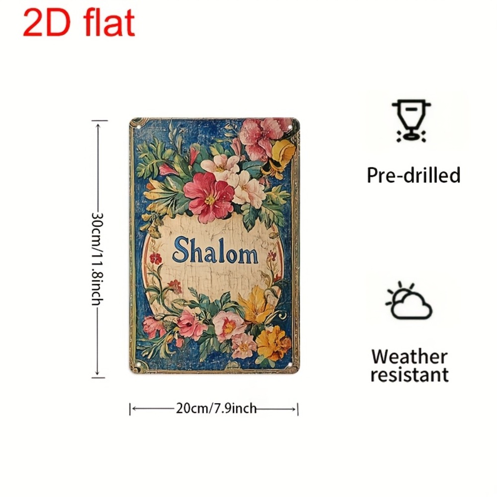 Art & Craft Paper For Kids - CIFBUY ป้ายโลหะอลูมิเนียมลายดอกไม้สไตล์วินเทจ ขนาด 8x8 นิ้ว กันน้ำ