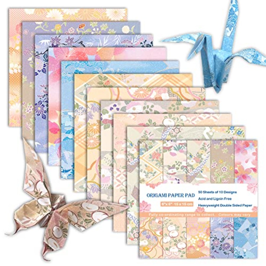 Art Craft With Paper - กระดาษพับโอริกามิ 6x6 นิ้ว แบบสองหน้า 50 แผ่น