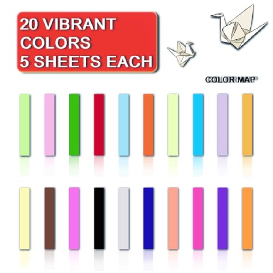 กระดาษพับโอริกามิ 20 สี ขนาด 8 - Art Craft With Paper บทวิจารณ์และราคา
